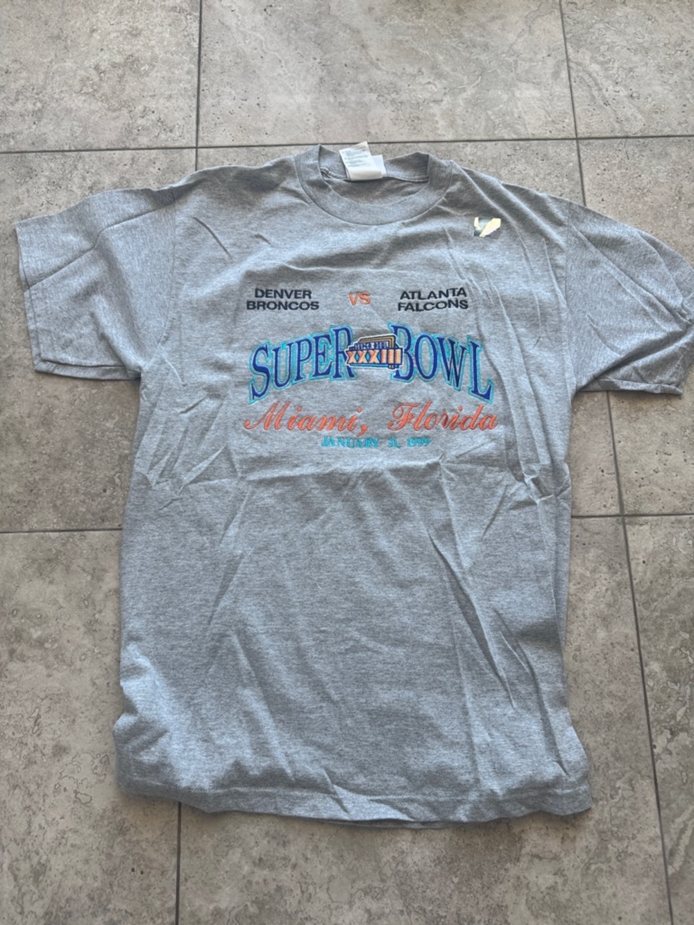 Super Bowl XXXIII 1999 Denver Broncos v Atlanta Falcons football Miami Florida.